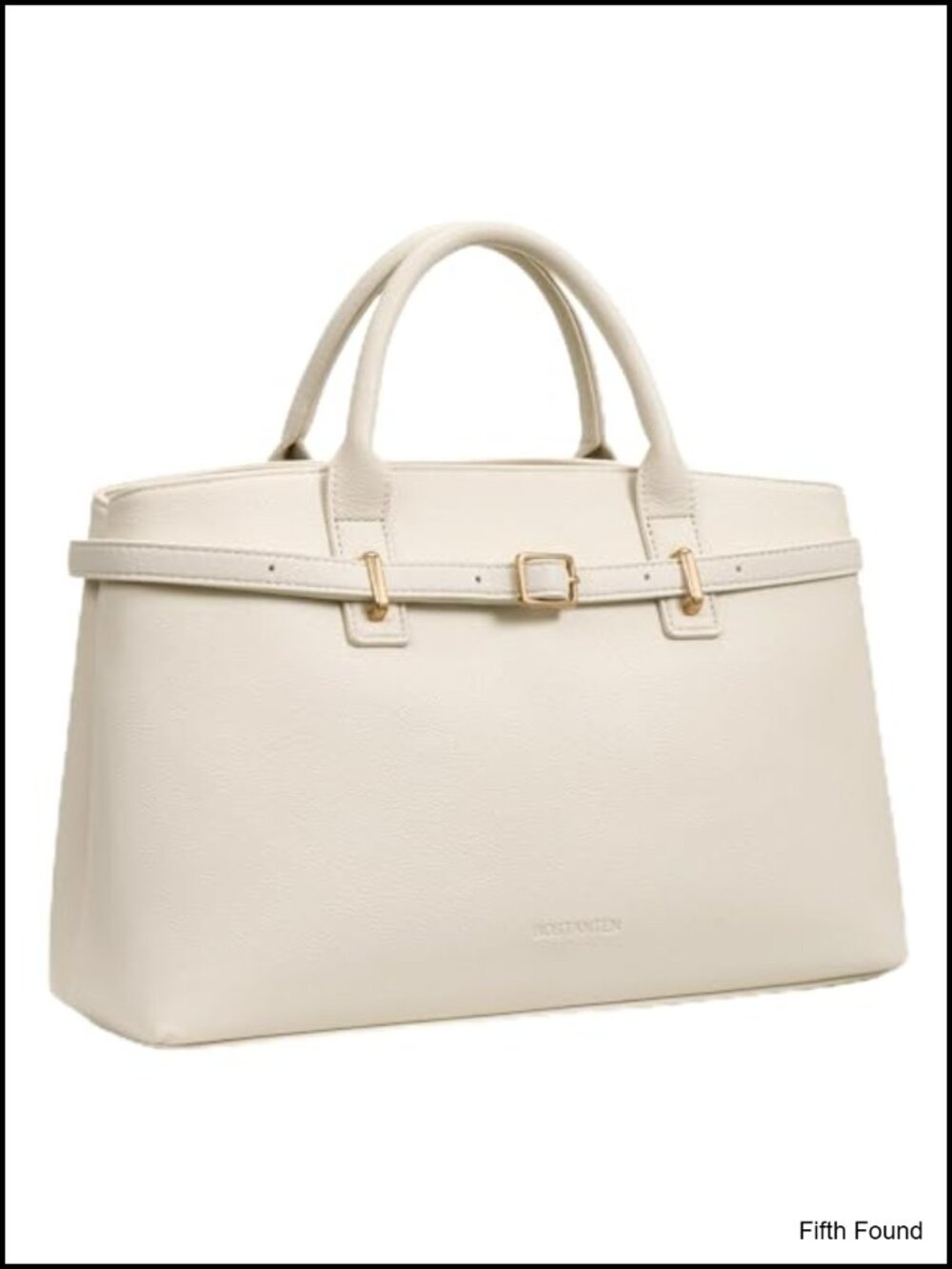 Structured Satchel Bag Vegan Leather Medium Work Tote Multi-Way Carry